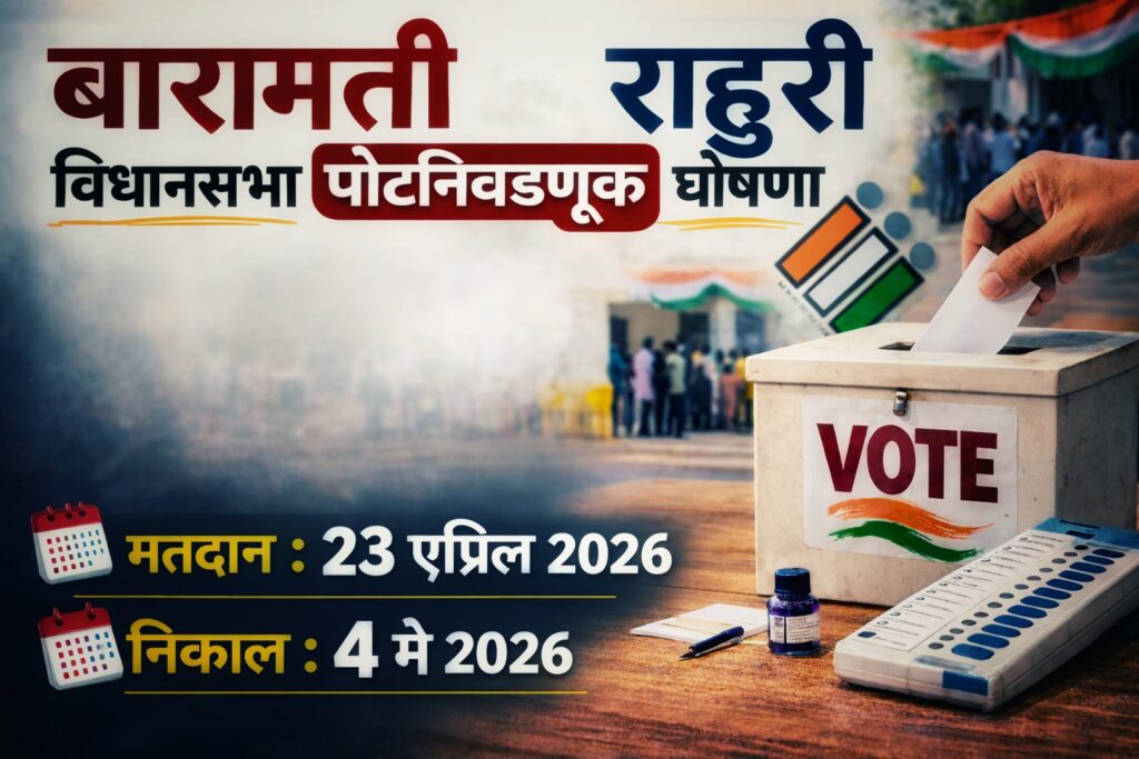 अजित पवार, शिवाजी कर्डिले यांच्या निधनानंतर बारामती-राहुरीत पोटनिवडणूक जाहीर